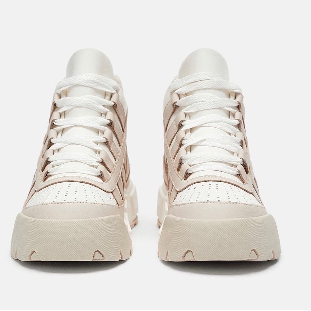ZARA HIGH TOP SNEAKERS SIZE 9 - Picture 4 of 5